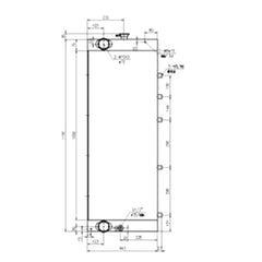 Water Tank Radiator K9002113 K1023212 K1004867B K1004867A for Doosan Excavator DX340