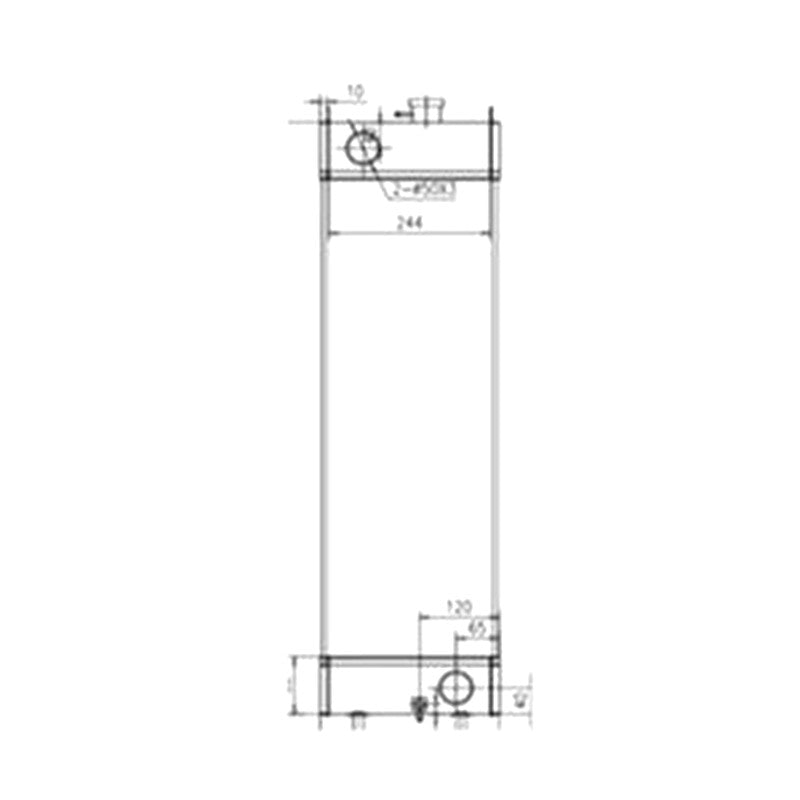 Water Tank Radiator K9004261 for Doosan Excavator DX140W DX180LC