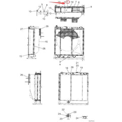 Water Tank Radiator LB05P00018S001 for Kobelco Excavator SK260-9