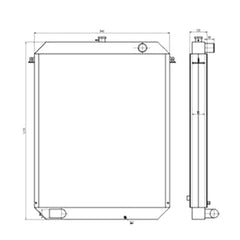 Water Tank Radiator LC05P00010S001 for Kobelco Excavator SK460-6E SK300-6E