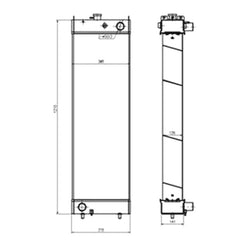 Water Tank Radiator LC05P00043S001 for Kobelco Excavator SK320-8 SK330-8 SK350LC-8 SK400-8