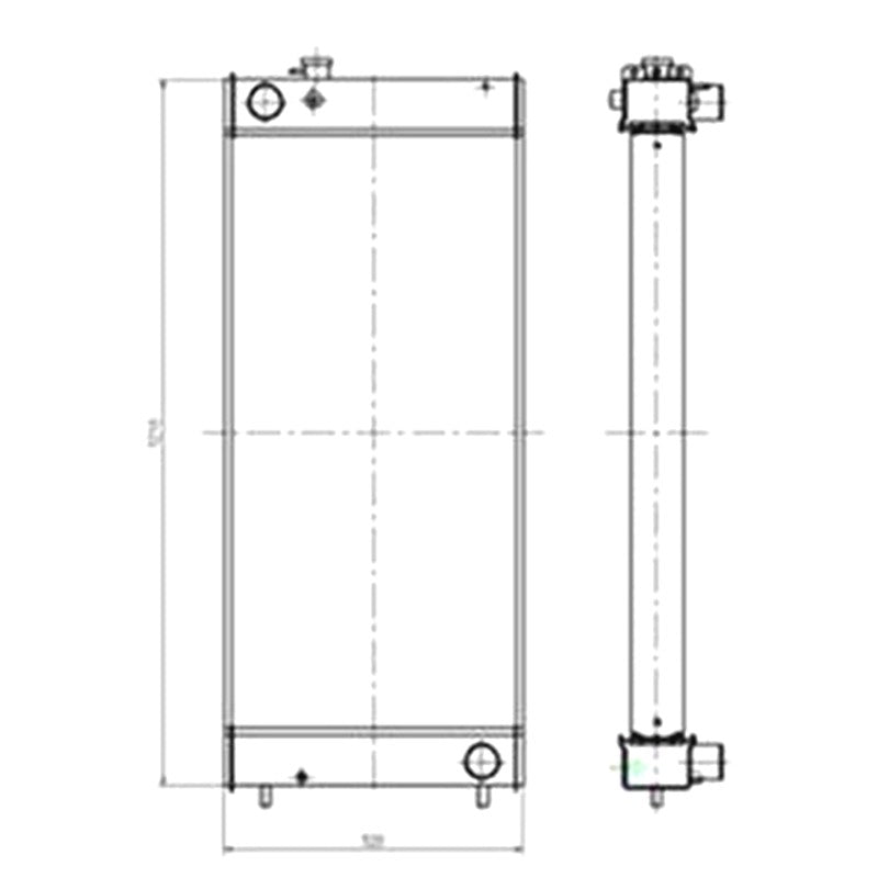 Water Tank Radiator LS05P00039S045 for Kobelco Excavator SK460-8