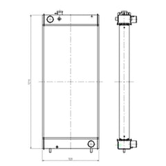 Water Tank Radiator LS05P00039S045 for Kobelco Excavator SK460-8