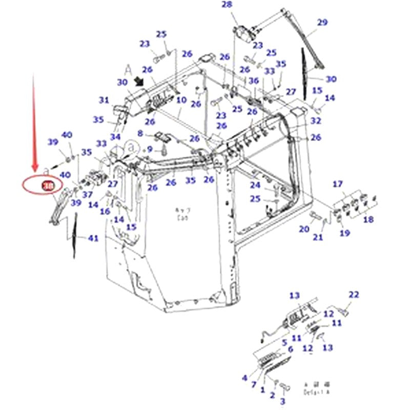 Wiper Assy 17A-Z11-2530 for Komatsu Bulldozer D155A-6 D155AX-5 D155AX-6 D65EX-15 D65EX-15 D65EX-15 D65PX-15 D65PX-15E0 Original