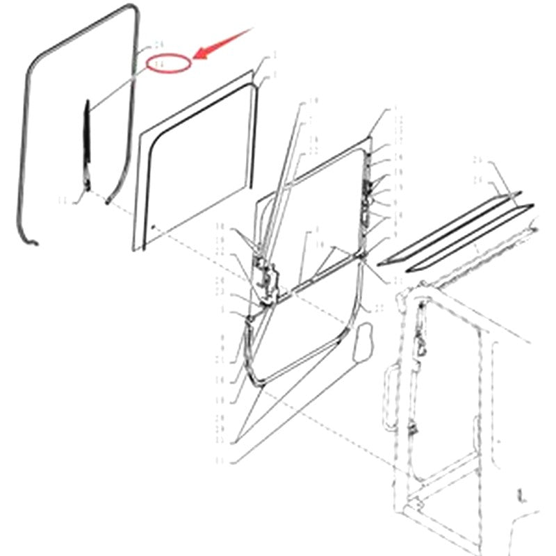 Wiper Blade PY02C01105P1 for New Holland E55BX Crawler Excavator