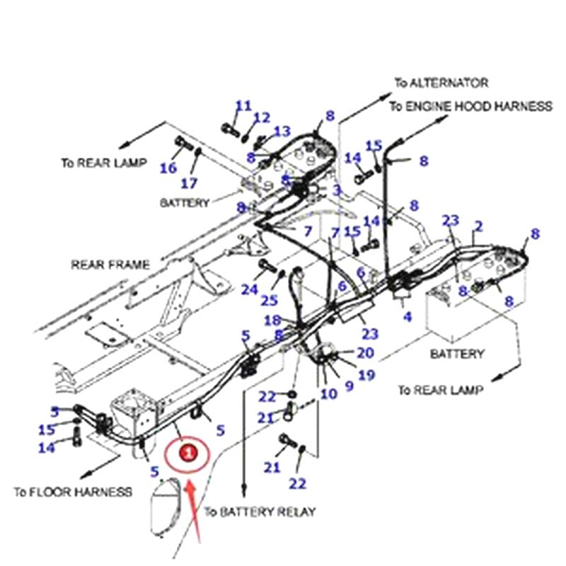 Wiring Harness 419-06-32345 for Komatsu WA320-5 WA320-5L WA320L-5 Wheel Loader