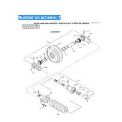 Front Idler 2413N364D2 For Kobelco Excavator K912-2 K912LC-2 MD300LC MD300BLC SK300-2 SK300-3 SK300LC-2 SK300LC-3